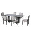 Ensemble de table de salle à manger extensible de 82 pouces avec table à tréteaux Rustic
