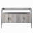 Grey Oak And Black 4-Door Tv Stand