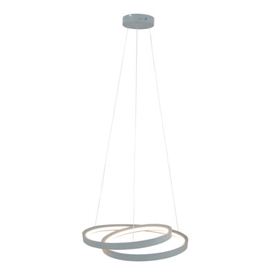 Crumley 2 - Light Grey LED Geometric Pendant