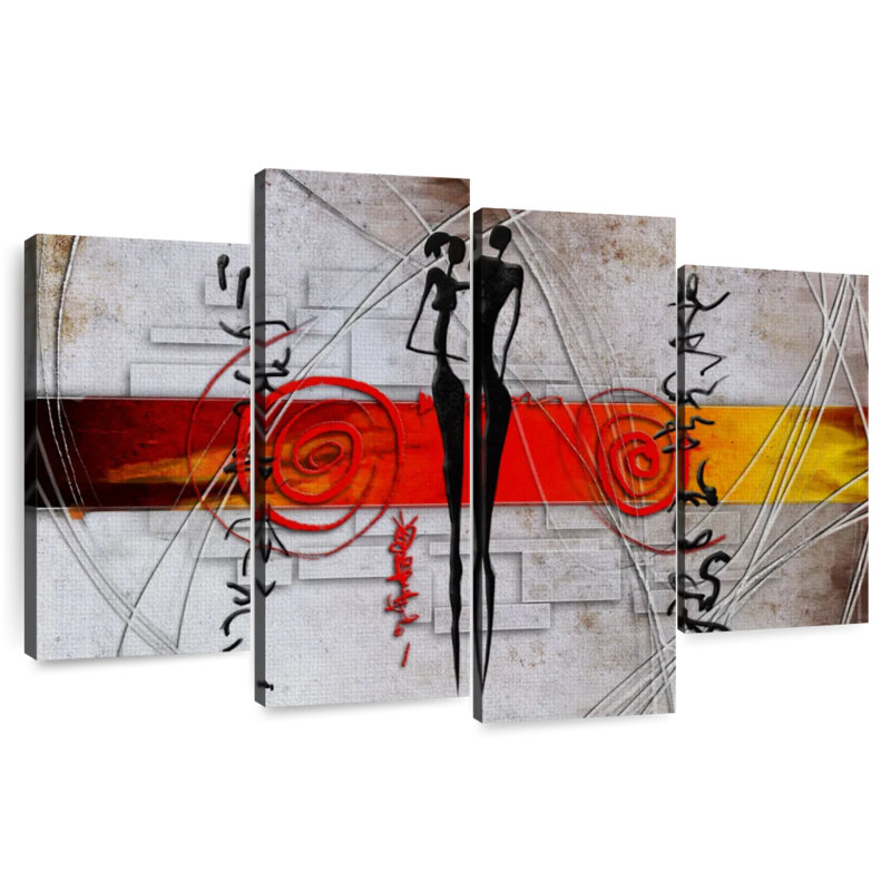 Villageois tribaux Leisha, H 27 po x l 43 po