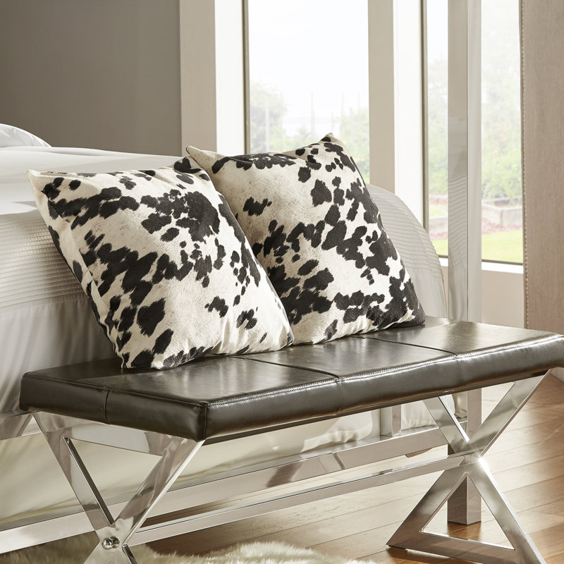 Florenza Cow Hide Print Throw Pillow
