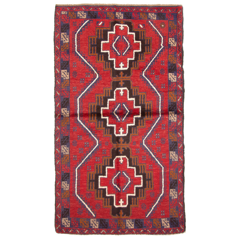 Rizbaft Red Rug 3'5" x 6'6"