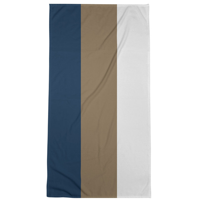 Bath Towel, Sapphire/Tan