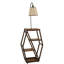 Lampe sur pied moderne avec bibliothèque 100% bois de sapin, hauteur 65 po | Corps en métal, finition beige et noire | Douille E27 (40 W maximum) | Éclairage élégant pour le salon, la chambre à coucher et le bureau, parfait pour la décoration de fantaisie et champêtre-1722638788