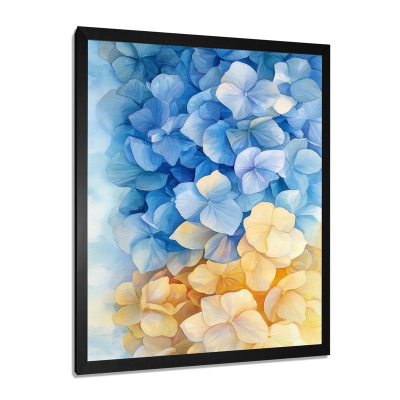 Mathis - art mural floral, Reproduction encadrée d'une seule photo, Noir, noir, noir, noir, H 20 po x l 12 po