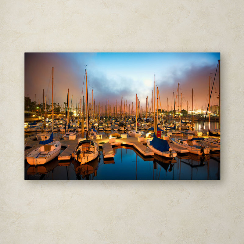 « marina del rey-southern california » par david ayash,, reproduction de photo sur toile tendue, H 12 po x l 19 po x P 2 po