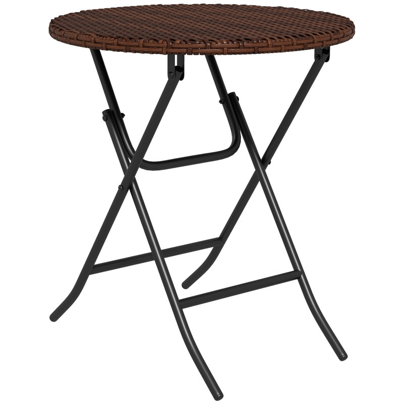 Round Metal Outdoor Bistro Table , 60cm W 60cm D
