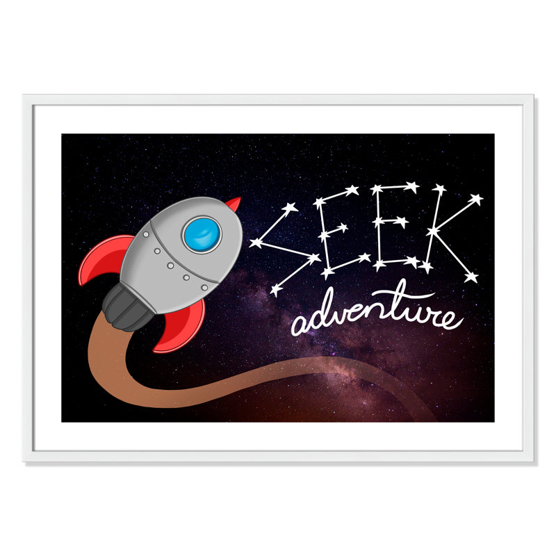 Seek Adventure 1, impression sur papier, H 24,5 po x l 34,5 po x P 1,18 po, Encadré de boîte blanc
