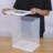 Size 15 Set Of 12 Big Stackable Sneaker Display Shoe Storage Box Transparent/white