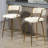 (SET of 2) 26'' Counter height bar stools Corduroy kitchen island counter bar stool with back, base and footrest-1178073543-1178418944