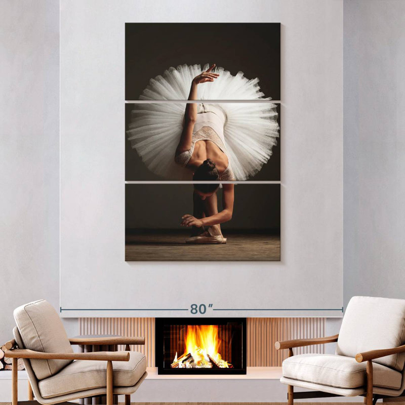Enn Posed Ballet Dancer, 74" H x 48" W
