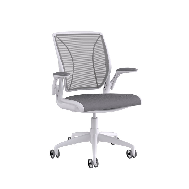 Mesh Task Chair, Catena/Cornflower, Pinstripe/Silver, White