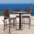 Wicker Outdoor 30 " H Patio Stool with Cushion