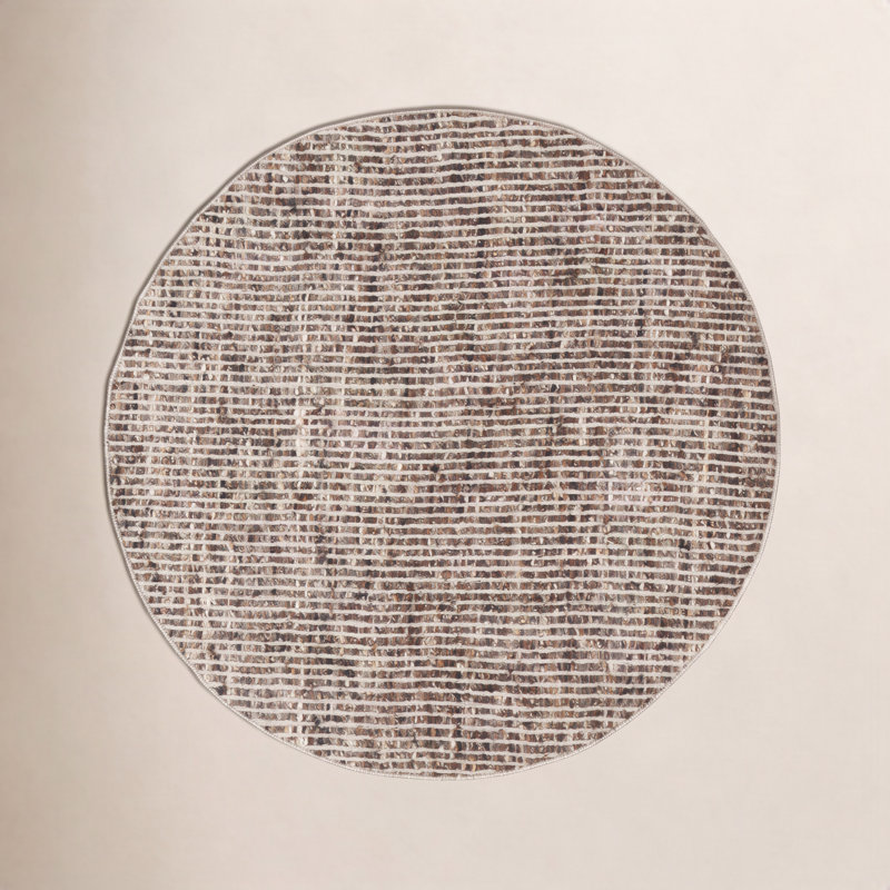 Tapis Murdock 331 ivoire / taupe, Rond 6 pi
