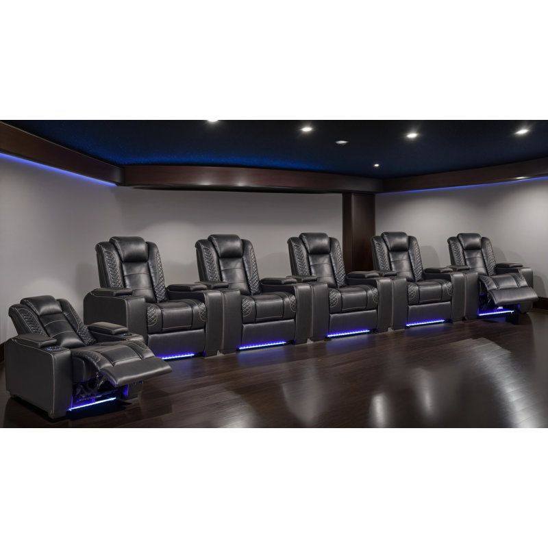 Fauteuil de cinéma maison inclinable électrique de 39 po avec appui-tête réglable à DEL USB