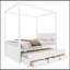Auvent pleine grandeur Geib avec lit gigogne simple et 3 tiroirs de rangement-85409569