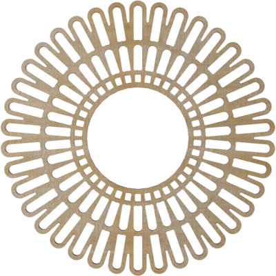Médaillon de plafond ajouré en bois d'aulne 16 po x P 6 po x P 1/4 po