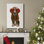 Christmas Des - Basset Hound and Ear Muff, toile tendue avec châssis de qualité supérieure