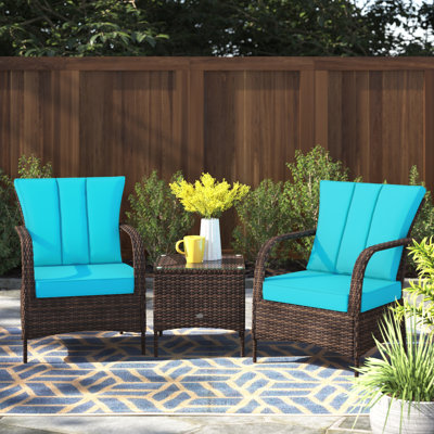 Ariadne 2 - Person Patio Conversation Set with Cushions