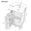 Meuble-lavabo de 20 po avec lavabo, armoire de salle de bain avec porte à fermeture douce, tablette réglable-104332673
