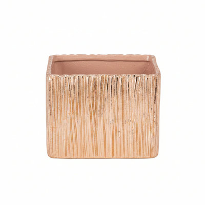 Rita Rectangular Embossed Planter - Small