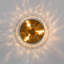 Brass 3-Light Hammered Glass Bowl Flush Mount