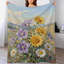 Jeté en flanelle Vibrant Wildflower Luxury-134399962