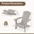 Highland Dunes Folding Adirondack Chair Set Of 1 With High Backrest & Wide Armrests Wooden-175845553