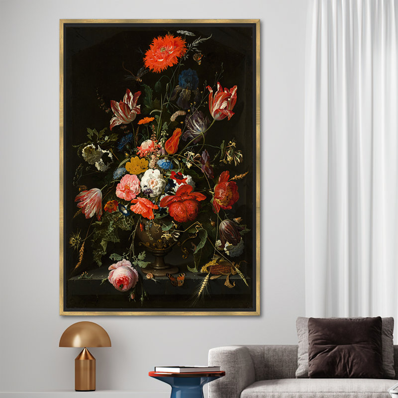 Print on Canvas, 110 cm H x 80 cm W, Gold Floater Framed