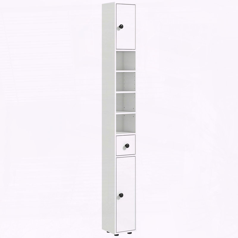 Armoire de rangement haute avec tablettes ouvertes