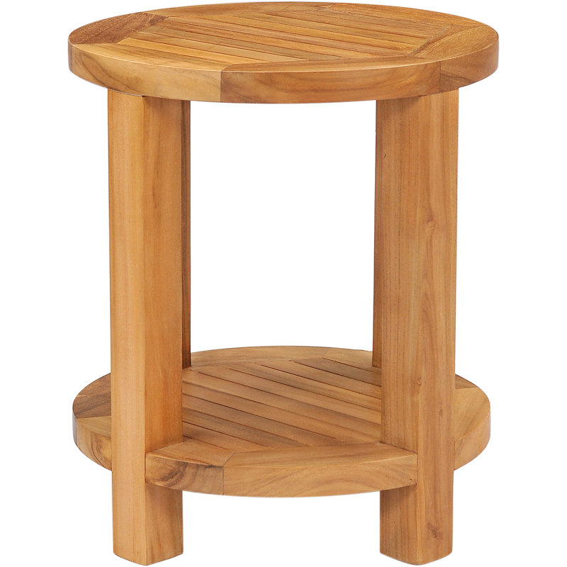 Outdoor Round Teak Side Table