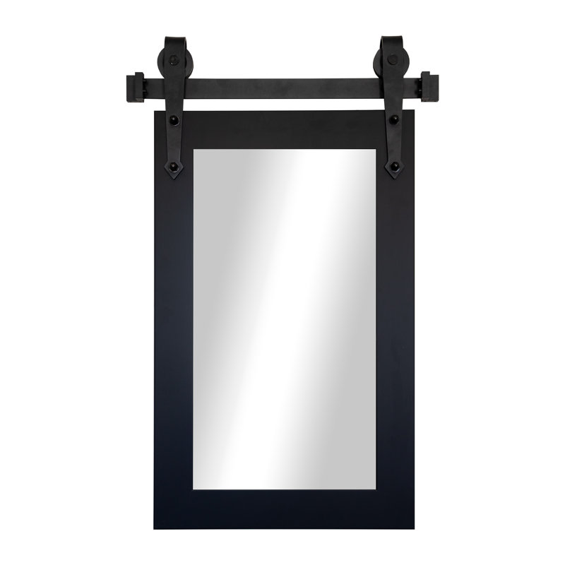 Miroir d'appoint Rayne, 32 po x 16 po, Noir