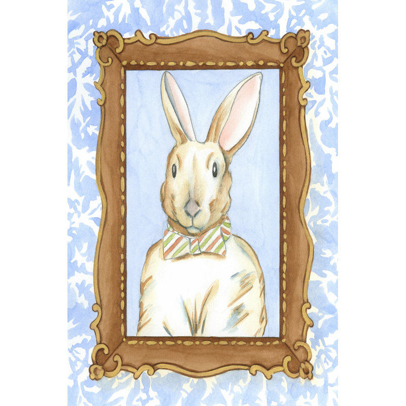 Teachers Pet Rabbit by Chariklia Zarris - Wrapped Canvas Rectangle Print, 91cm H x 61cm W
