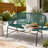 Outdoor Wicker Loveseat with Metal Frame for Patio-1324126802