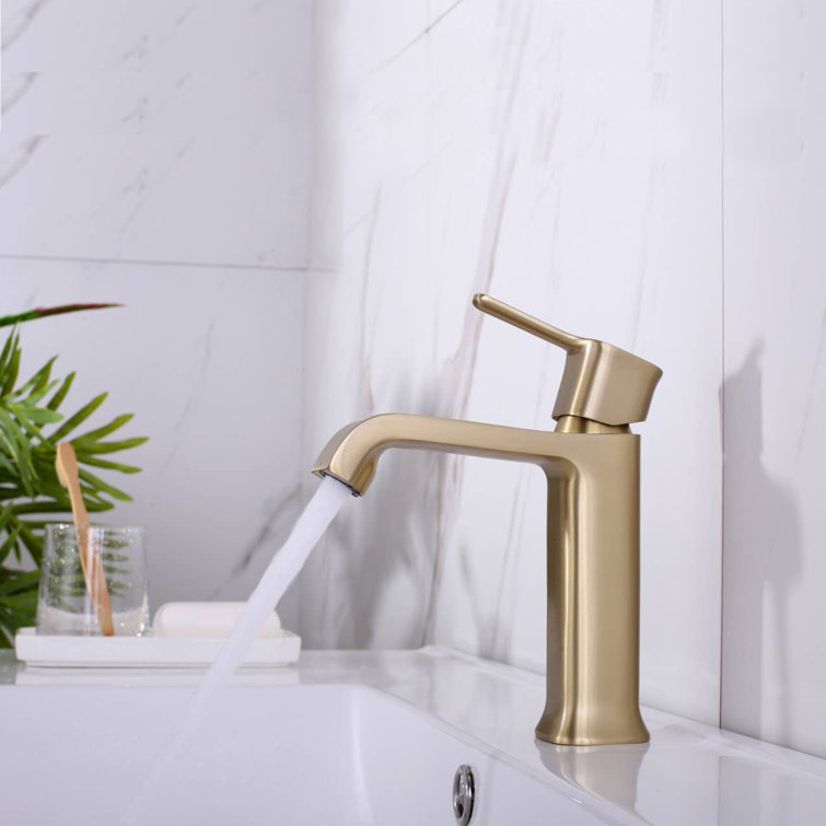 Single-Hole Single-handle Bathroom Faucet with Drain Assembly