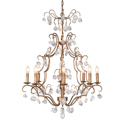 Grand lustre suspendu en cristal DeMotte