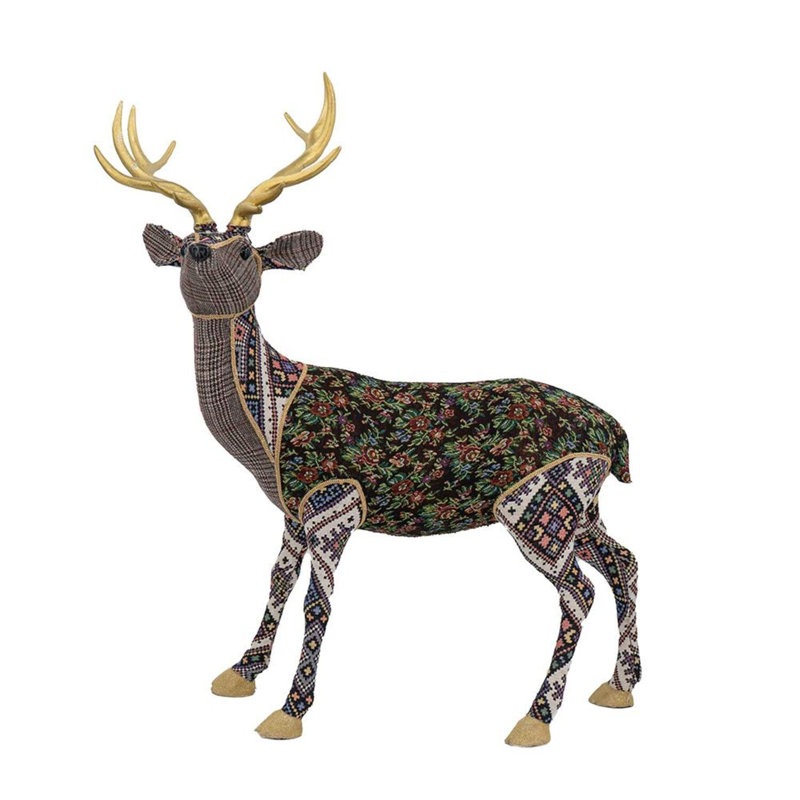 Christmas Deer Stuffed Holiday Accent