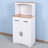 Wooden Kitchen Cabinet Pantry Storage Microwave Cabinet With Storage Drawer