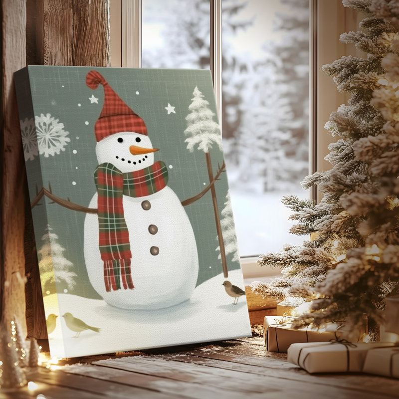 Toile tendue avec châssis vert Frostlit Hearth, H 36 po x l 24 po