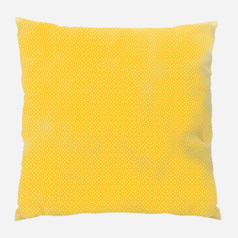 Coussin décoratif à motifs géométriques, Jaune, Intérieur / extérieur