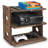 Wooden Floating Shelf Wall Mount Projector Router TV Bracket, Brown