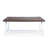 Outdoor Acacia Wood Dining Table with Rustic Metal Frame