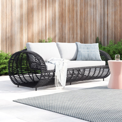Dochi 80'' High-Density Polyethylene (HDPE) Wicker Outdoor Patio Sofa