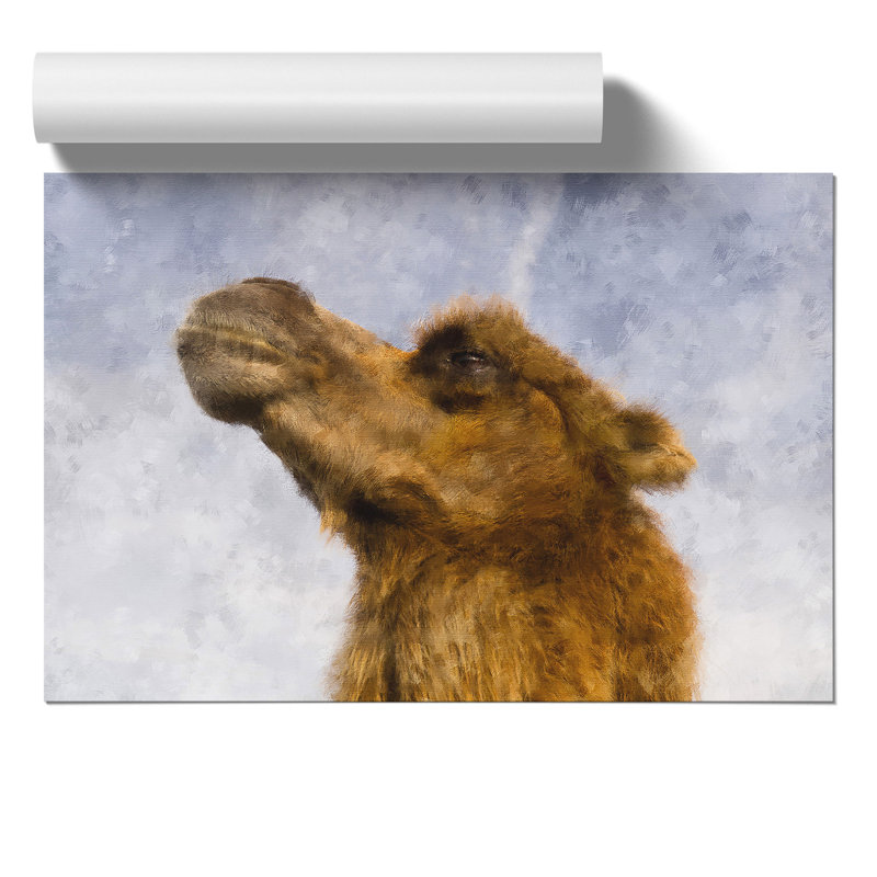 Camel Painting - Frameless Print, 21cm H x 30cm W x 0.1cm D