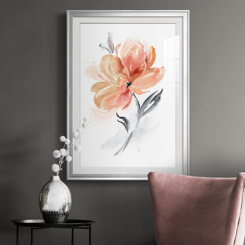 Soft Sensation II - Peinture sur toile encadrée, Argent, H 26,5 po x l 36,5 po x P 1,5 po