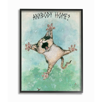 «Anybody Home Funny Cat» par Gary Patterson - impression d'art graphique