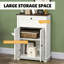 Modern Farmhouse Storage Cabinet with Adjustable Shelf and Anti-Tipping Design-1190700265