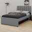 Lit plateforme tapissier avec lit gigogne-1174277246