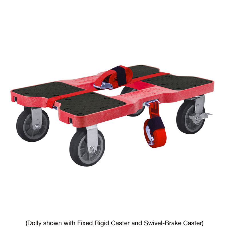 Snap-Loc 375 lb Caster 6 Inch All-Terrain Solid Rubber Rigid