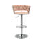 Andraya Swivel Upholstered Adjustable Height Counter Stool with Metal Frame-962366006